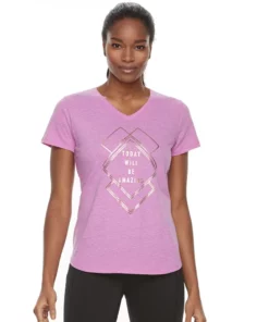 Tek Gear® Women' Tee Graphic Essential Short Sleeve -Tek Gear store 2631893 Amazing Purple