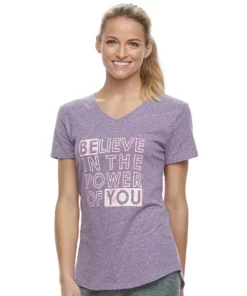Tek Gear® Women' Tee Graphic Essential Short Sleeve -Tek Gear store 2631893 Believe In You