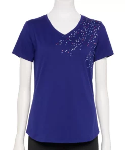 Tek Gear® Women' Tee Graphic Essential Short Sleeve -Tek Gear store 2631893 Navy Stars