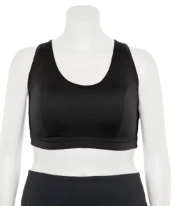 Tek Gear® Bra Plus Size Low-Impact Sport Racerback -Tek Gear store 2750546 Black