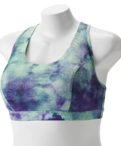 Tek Gear® Bra Plus Size Low-Impact Sport Racerback -Tek Gear store 2750546 Blue Tie Dye