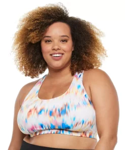Tek Gear® Bra Plus Size Low-Impact Sport Racerback -Tek Gear store 2750546 Coral Ink Print