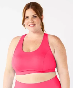 Tek Gear® Bra Plus Size Low-Impact Sport Racerback -Tek Gear store 2750546 Fanatic Pink