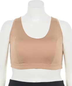 Tek Gear® Bra Plus Size Low-Impact Sport Racerback -Tek Gear store 2750546 Mini Latte