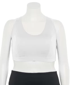 Tek Gear® Bra Plus Size Low-Impact Sport Racerback -Tek Gear store 2750546 New White