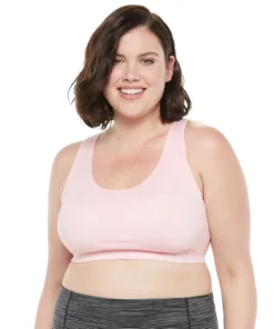 Tek Gear® Bra Plus Size Low-Impact Sport Racerback -Tek Gear store 2750546 Pink Layer
