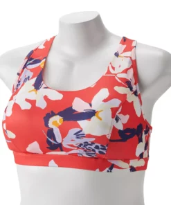 Tek Gear® Bra Plus Size Low-Impact Sport Racerback -Tek Gear store 2750546 Red Floral
