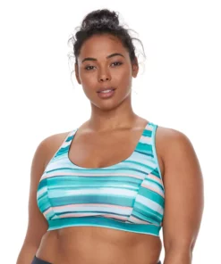 Tek Gear® Bra Plus Size Low-Impact Sport Racerback -Tek Gear store 2750546 Sunset Teal