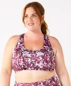 Tek Gear® Bra Plus Size Low-Impact Sport Racerback -Tek Gear store 2750546 Wine Shapes