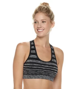 Tek Gear® Bra Low-Impact Sport Seamles 33 Tek Gear® Bra Low-Impact Sport Seamles -Tek Gear store 2976589 Spacedye Gray Black