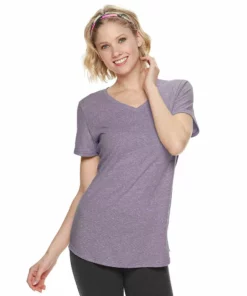 Tek Gear® Women' Tee Essential Short Sleeve -Tek Gear store 3090387 Allis Plum Heather