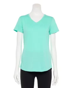 Tek Gear® Women' Tee Essential Short Sleeve -Tek Gear store 3090387 Aqua Stone