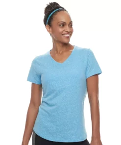 Tek Gear® Women' Tee Essential Short Sleeve -Tek Gear store 3090387 Beyond Blue Heather