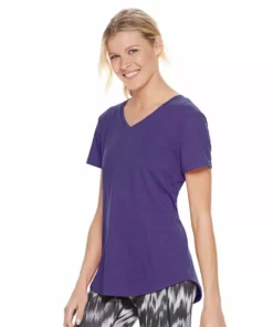Tek Gear® Women' Tee Essential Short Sleeve -Tek Gear store 3090387 Blake Grape