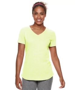 Tek Gear® Women' Tee Essential Short Sleeve -Tek Gear store 3090387 Green Romantica