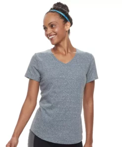 Tek Gear® Women' Tee Essential Short Sleeve -Tek Gear store 3090387 Navy Romance Heather