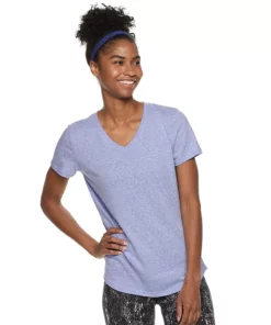 Tek Gear® Women' Tee Essential Short Sleeve -Tek Gear store 3090387 Nikita Purple Heather