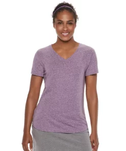 Tek Gear® Women' Tee Essential Short Sleeve -Tek Gear store 3090387 Plum Heather