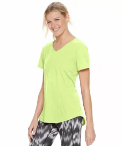 Tek Gear® Women' Tee Essential Short Sleeve -Tek Gear store 3090387 Real Lemon