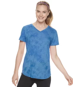 Tek Gear® Women' Tee Essential Burnout -Tek Gear store 3090912 Burnout Baby Blue