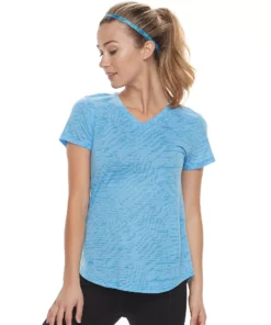 Tek Gear® Women' Tee Essential Burnout -Tek Gear store 3090912 Burnout Blue