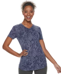 Tek Gear® Women' Tee Essential Burnout -Tek Gear store 3090912 Burnout Deep Blue