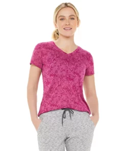 Tek Gear® Women' Tee Essential Burnout -Tek Gear store 3090912 Burnout Deep Pink