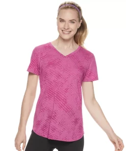 Tek Gear® Women' Tee Essential Burnout -Tek Gear store 3090912 Burnout Pink