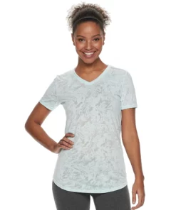 Tek Gear® Women' Tee Essential Burnout -Tek Gear store 3090912 Burnout Soft Blue