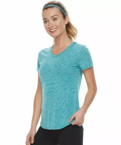 Tek Gear® Women' Tee Essential Burnout -Tek Gear store 3090912 Burnout Teal