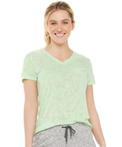 Tek Gear® Women' Tee Essential Burnout -Tek Gear store 3090912 Light Green Burnout