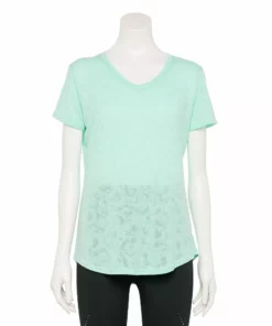 Tek Gear® Women' Tee Essential Burnout -Tek Gear store 3090912 Mint Burnout