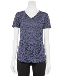 Tek Gear® Women' Tee Essential Burnout -Tek Gear store 3090912 New Navy Burnout