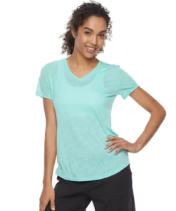 Tek Gear® Women' Tee Essential Burnout -Tek Gear store 3090912 Speckled Green