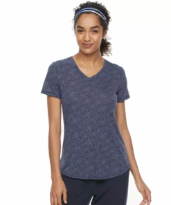 Tek Gear® Women' Tee Essential Burnout -Tek Gear store 3090912 Speckled Navy