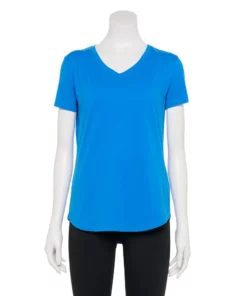 Petite Tek Gear® Tee Moisture-Wicking V-Neck -Tek Gear store 3220626 Beyond Blue