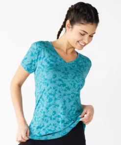 Petite Tek Gear® Tee Moisture-Wicking V-Neck