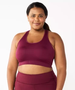 Tek Gear® Bra Plus Size Low-Impact Sport Seamles 41 Tek Gear® Bra Plus Size Low-Impact Sport Seamles -Tek Gear store 3548821 Night Sangria