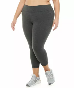 Tek Gear® Legging Plus Size Essential High-Waisted Capri -Tek Gear store 4215123 Ink Heather
