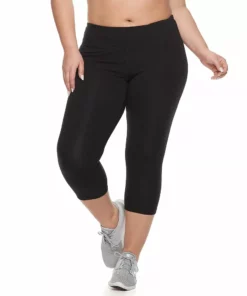 Tek Gear® Legging Plus Size Essential High-Waisted Capri -Tek Gear store 4215123 Mineral Black ALT2
