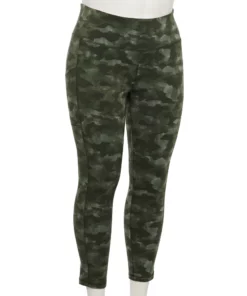 Tek Gear® Legging 7/8 Plus Size Pocket High-Waisted -Tek Gear store 4219703 Sage Camo