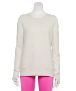 Tek Gear® Women' Sweatshirt Fleece Ultrasoft Crewneck -Tek Gear store 4302798 Oatmeal Heather