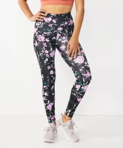 Tek Gear® Women' Legging Pocket High-Waisted -Tek Gear store 4490797 Purple Floral