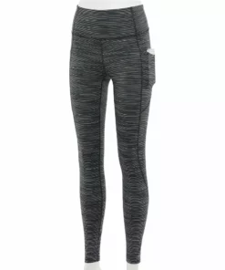 Tek Gear® Women' Legging Pocket High-Waisted -Tek Gear store 4490797 Spacedye Black