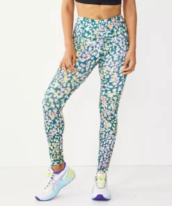 Tek Gear® Women' Legging Pocket High-Waisted -Tek Gear store 4490797 Teal Leopard