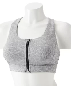 Tek Gear® Bra Sport Zip-Front Medium-Impact 34 Tek Gear® Bra Sport Zip-Front Medium-Impact -Tek Gear store 4657353 Heather Black
