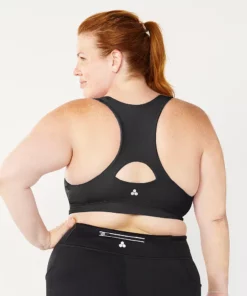 Tek Gear® Bra Plus Size Medium Impact Sport Zip-Front -Tek Gear store 4787908 ALT