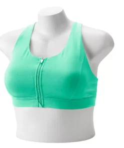 Tek Gear® Bra Plus Size Medium Impact Sport Zip-Front -Tek Gear store 4787908 Aqua Stone