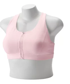 Tek Gear® Bra Plus Size Medium Impact Sport Zip-Front -Tek Gear store 4787908 Pink Layer
