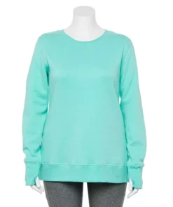 Tek Gear® Sweatshirt Fleece Plus Size Ultrasoft Crewneck -Tek Gear store 5000133 Aruba Bay